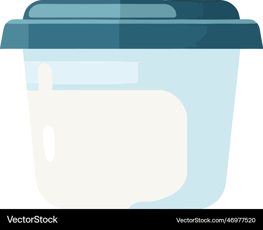 Disposable plastic container with lid for food Vector Image