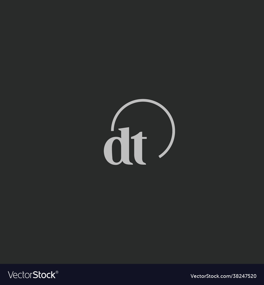 Dt initials logo monogram
