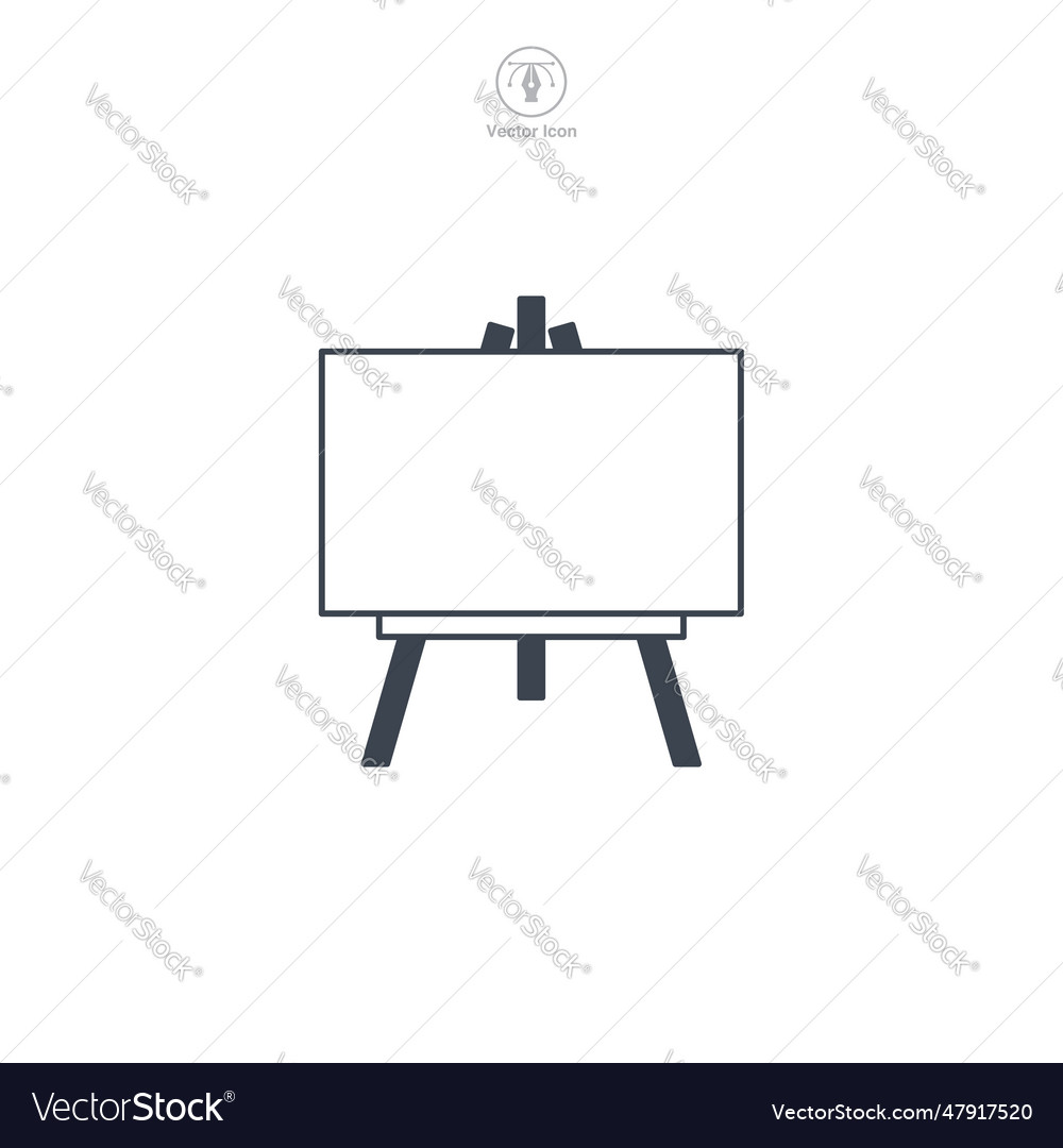 Easel icon symbol isolated on white background