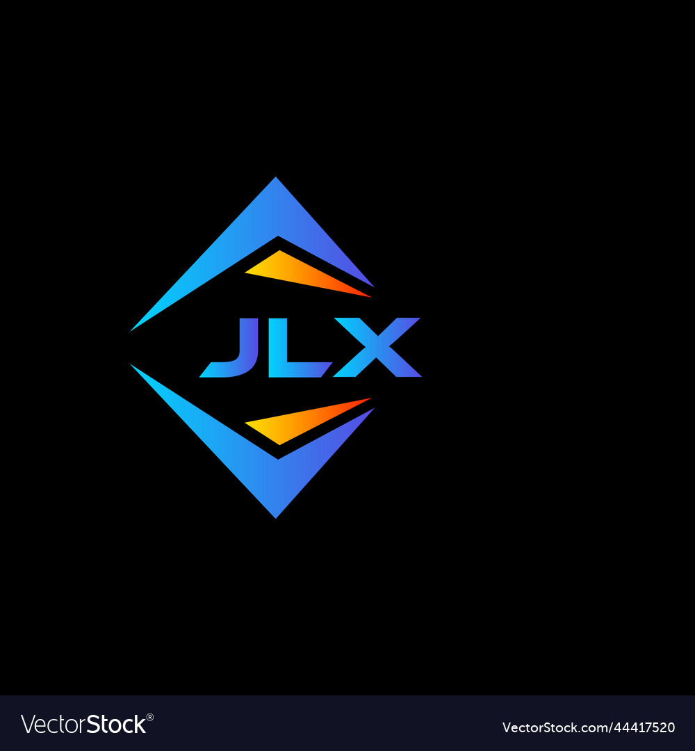 Jlx abstract technology logo design on black