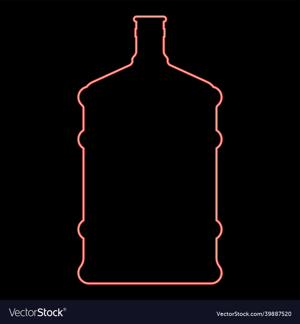 Neon dispenser large bottles icon black color