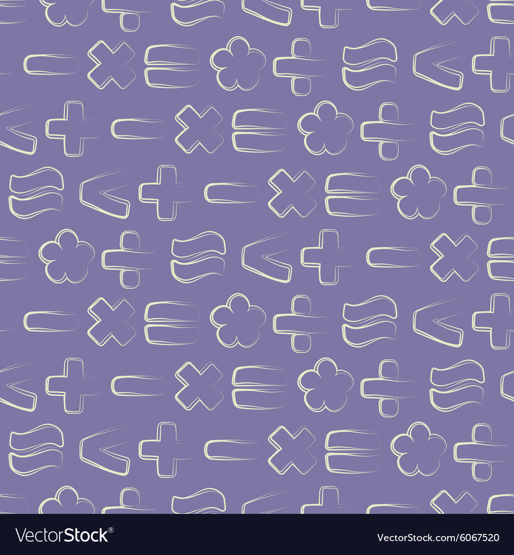 Seamless background with arithmetic symbols