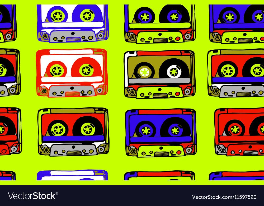 Seamless pattern with cassettes