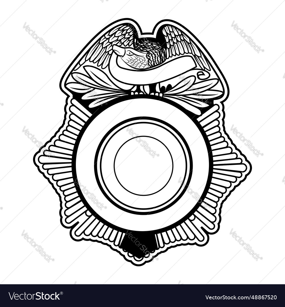 Security police badge sheriff Royalty Free Vector Image