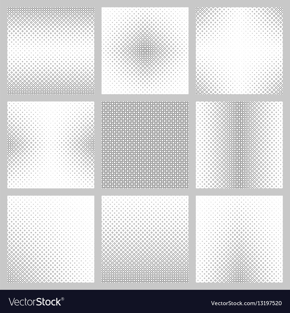 Set of nine rounded square patterns