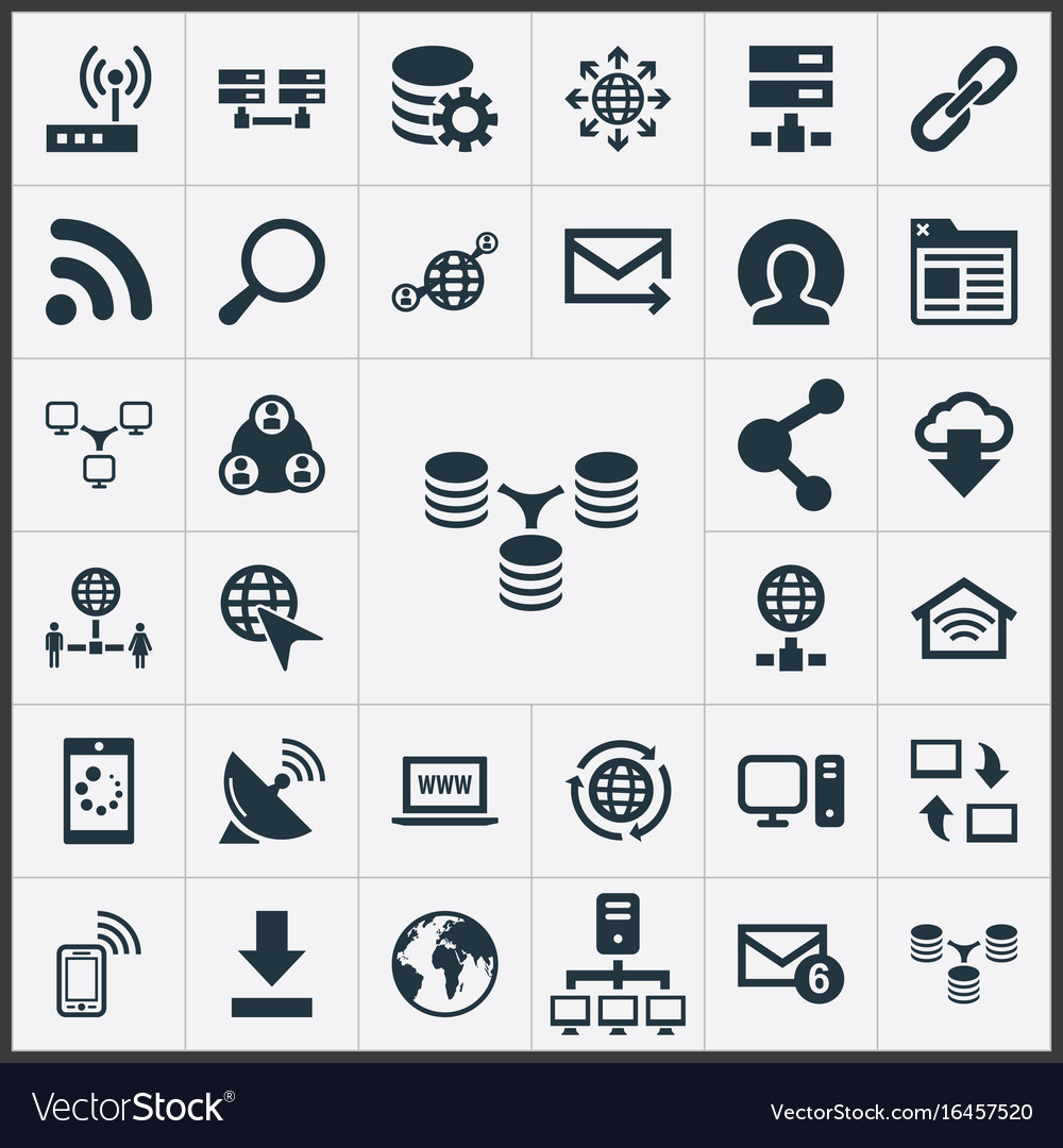 Set of simple web icons