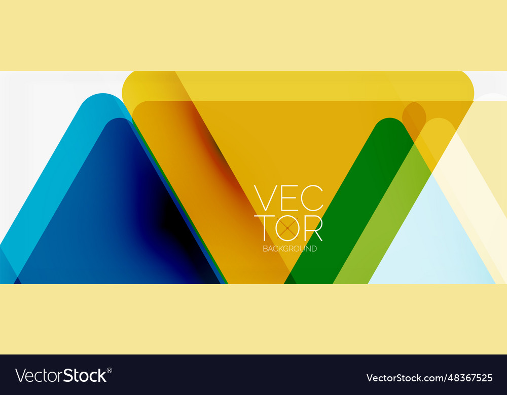 Abstract background color transparent triangles Vector Image Abstract background color transparent triangles