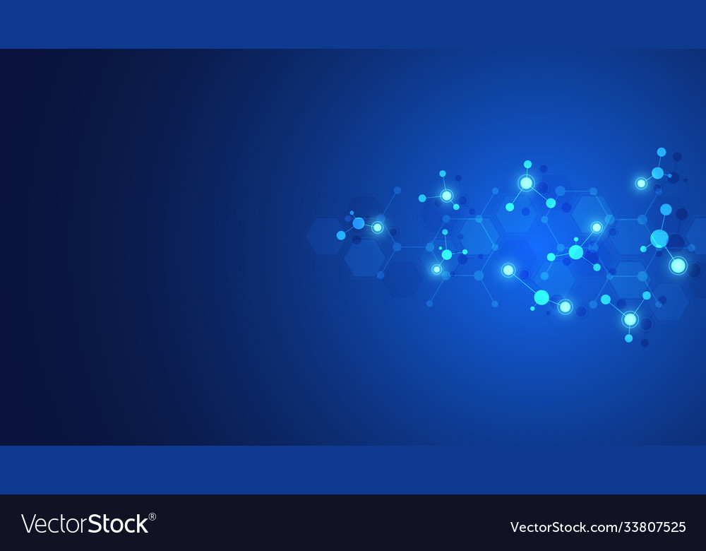 Abstract background molecular structures vector image Abstract background molecular structures