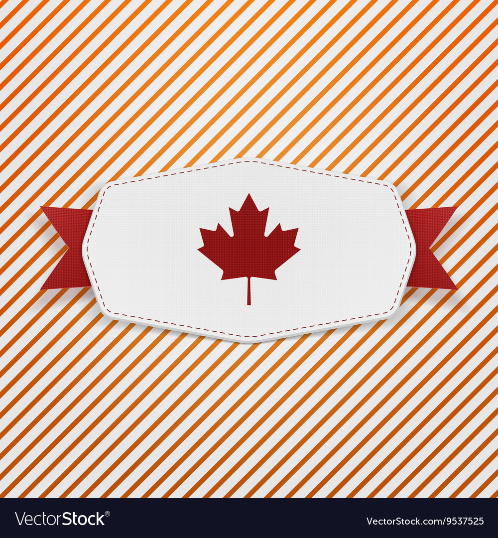 Canada flag symbol realistic tag