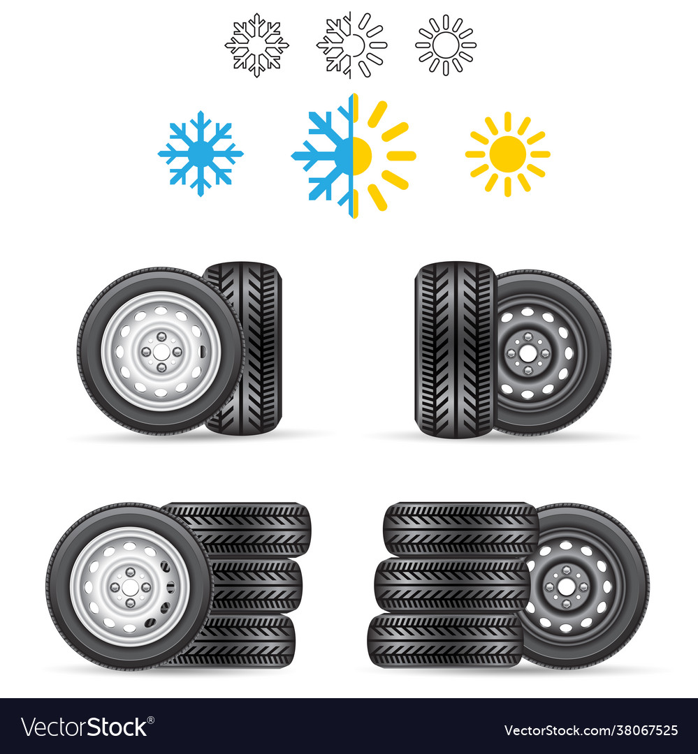 Car auto tire set all season winter summer