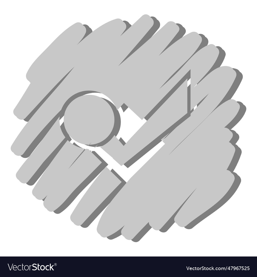 Check dot distorted icon vector image Check dot distorted icon