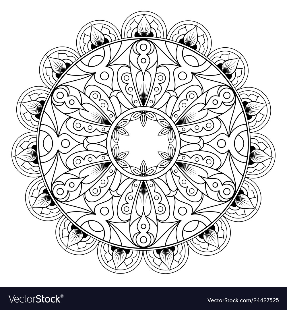 Decorative ethnic mandala pattern anti-stress