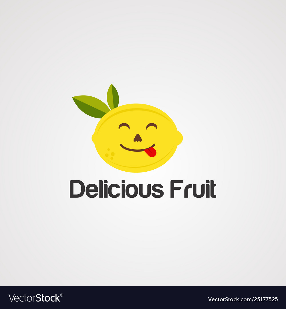 Delicious fruit logo icon element und Template