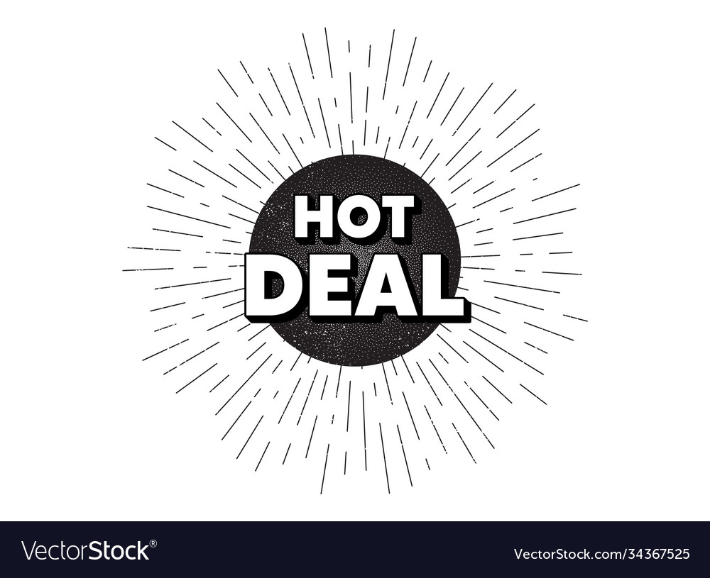 Hot deal symbol special offer price sign