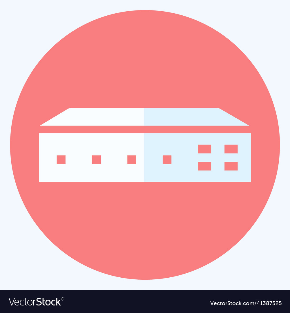 Icon networking switch - flat stylesimple vector image Icon networking switch - flat stylesimple