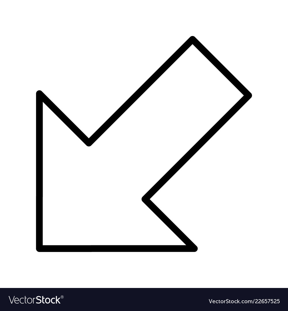 Left down arrow basic element icon