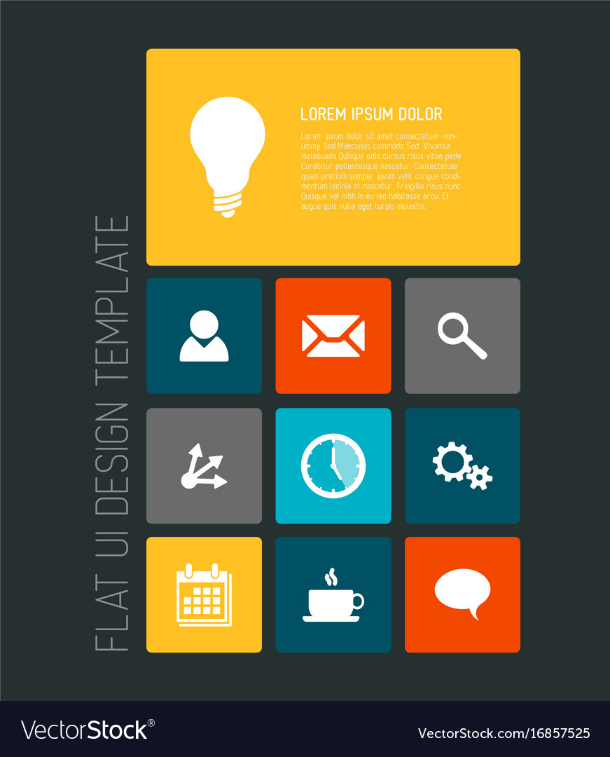 Modern mobile phone flat user interface
