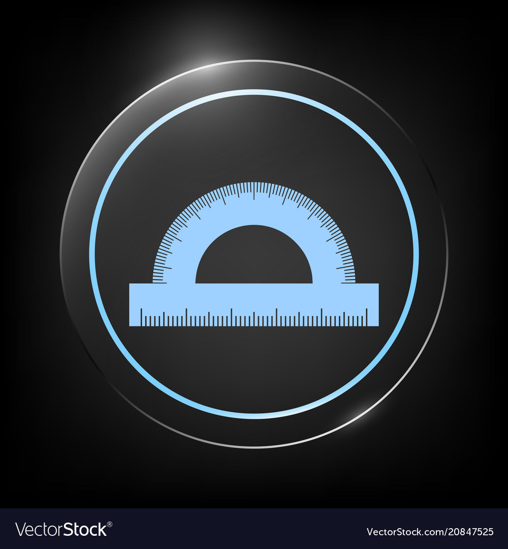 Protractor symbol icon Royalty Free Vector Image