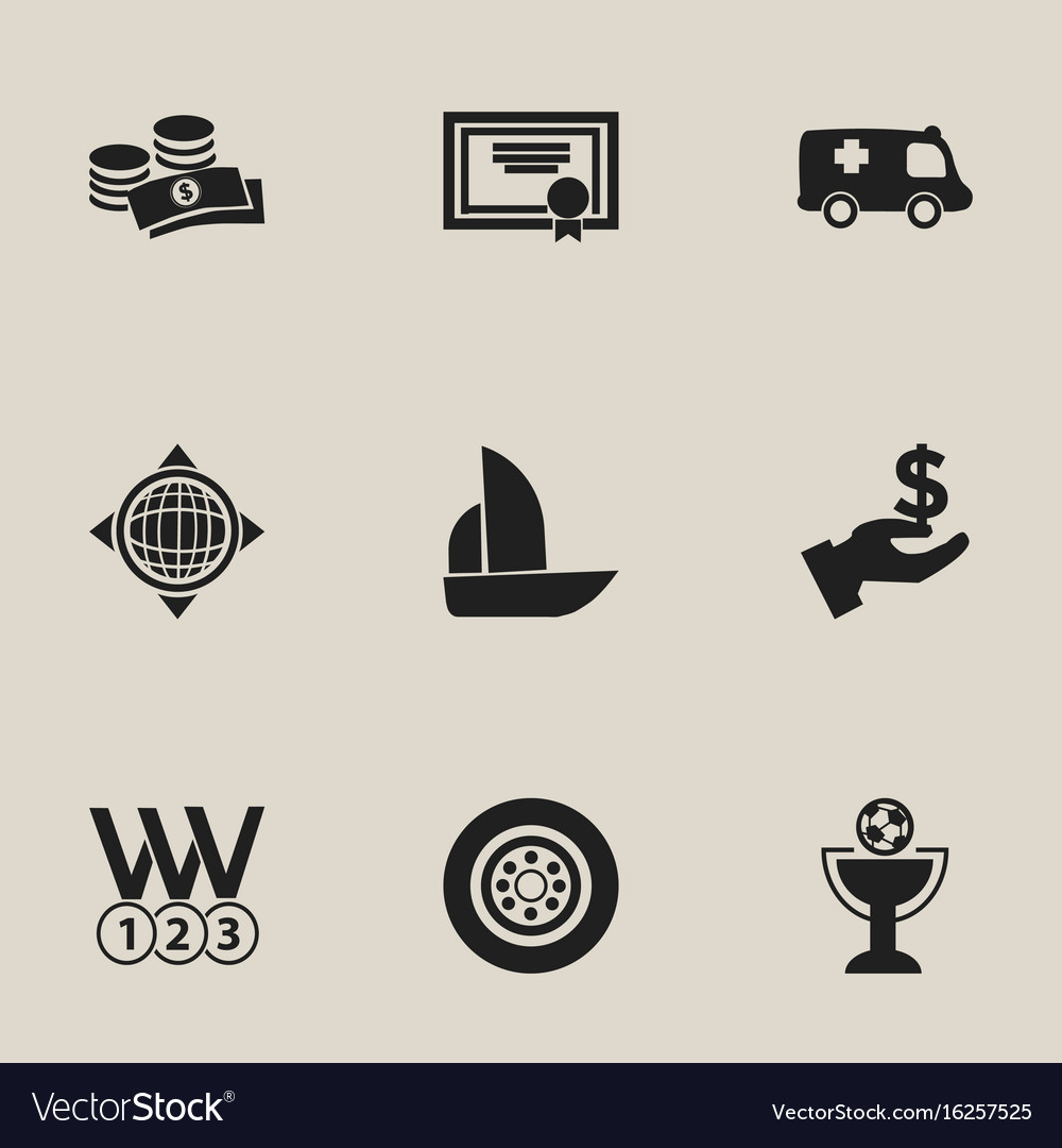 Set of 9 editable complicated icons includes