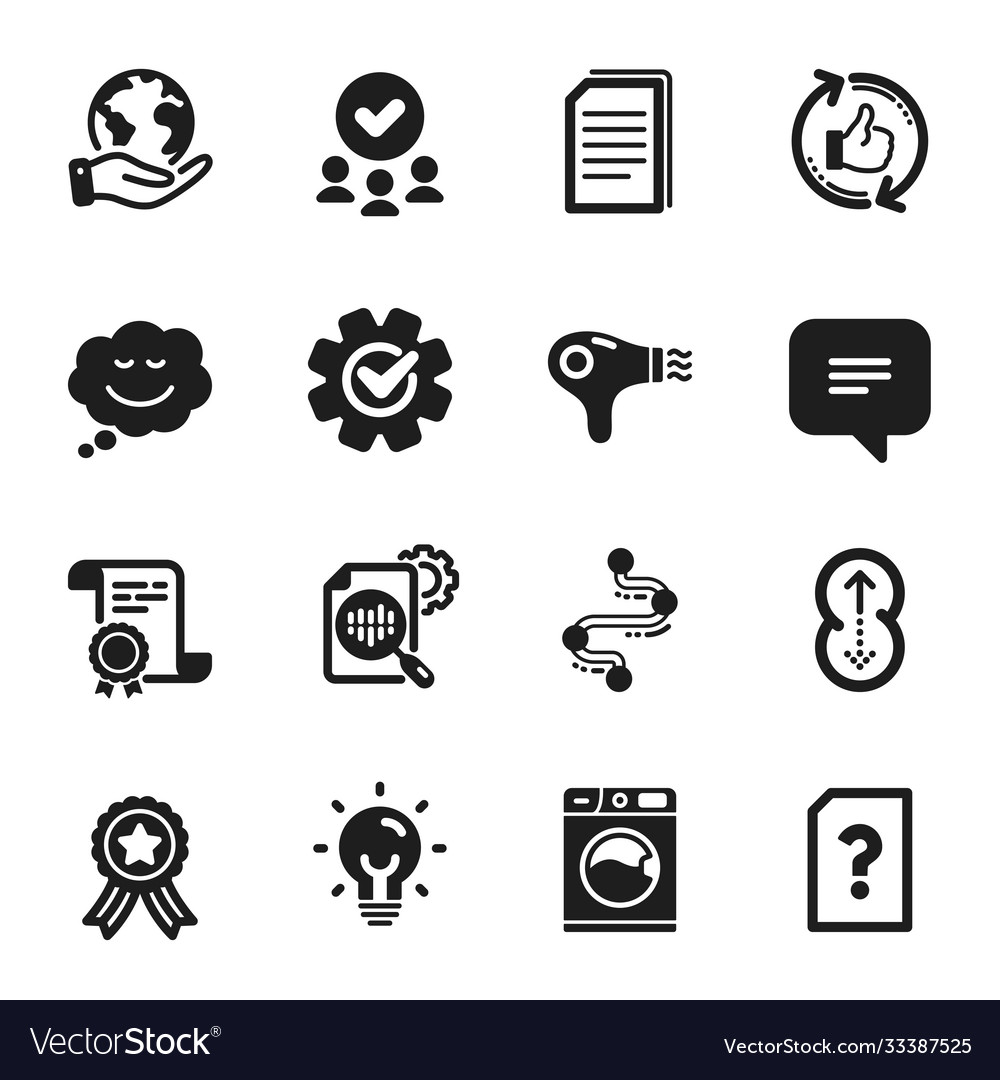 Set technology icons such as copy files vector image Set technology icons such as copy files