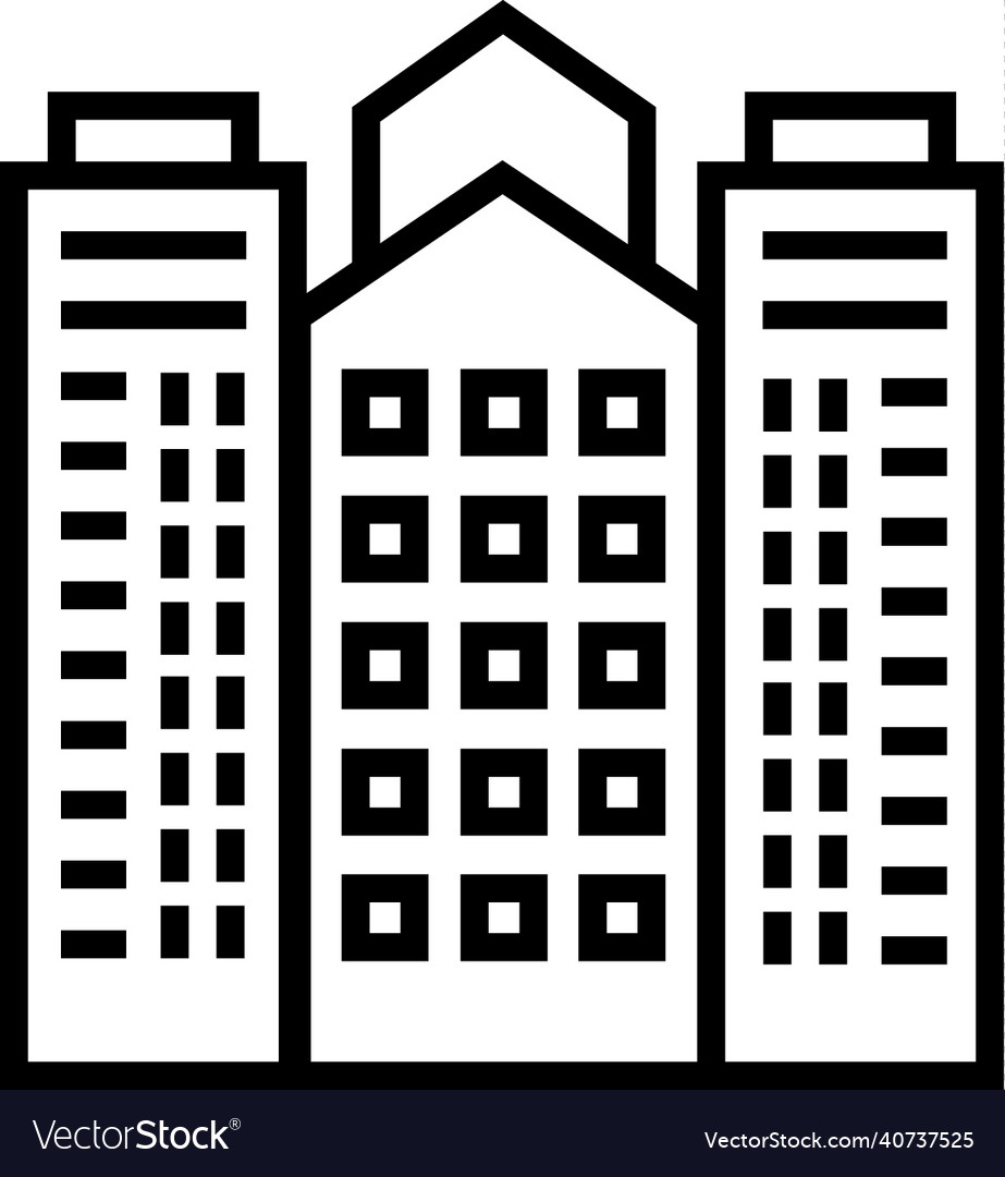 Skyscrapers office buildings Royalty Free Vector Image