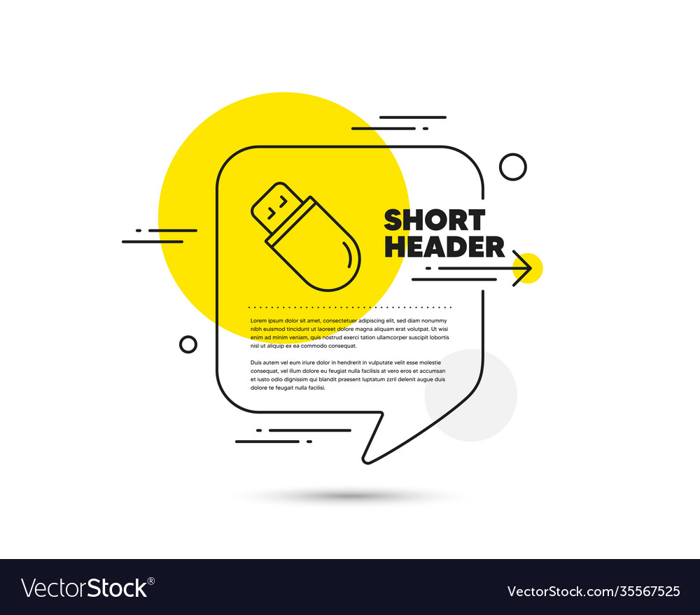 Usb stick line icon computer memory component Vector Image Usb stick line icon computer memory component