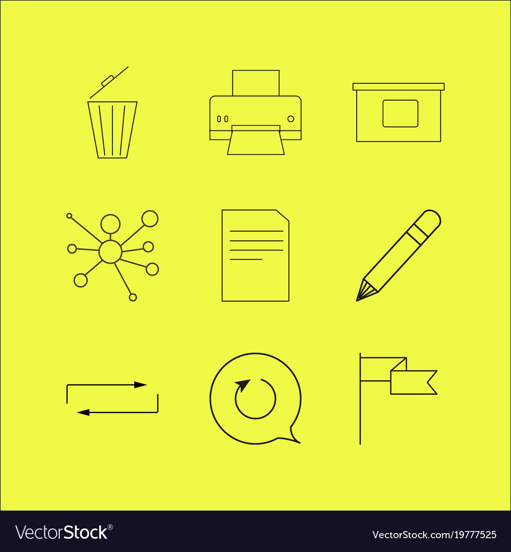 Web linear icon set simple outline icons