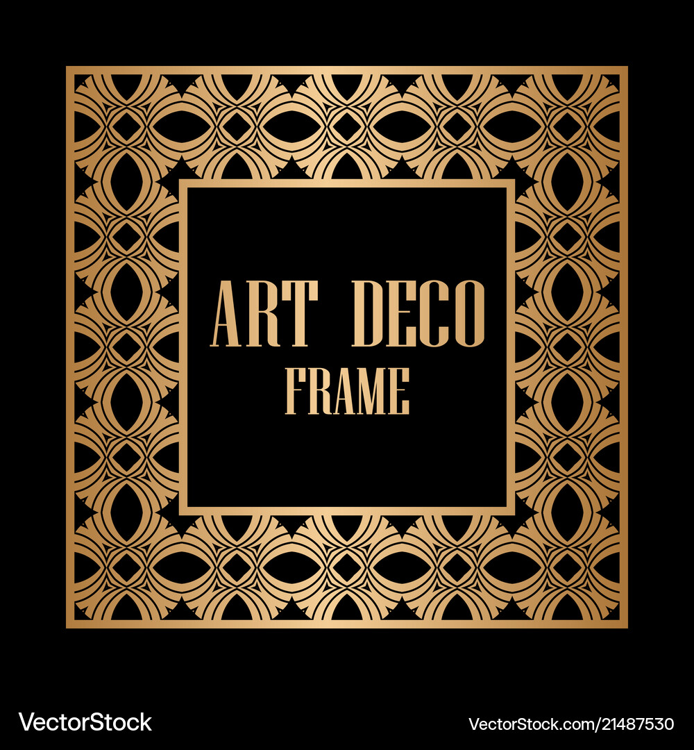 Art deco frame Royalty Free Vector Image - VectorStock