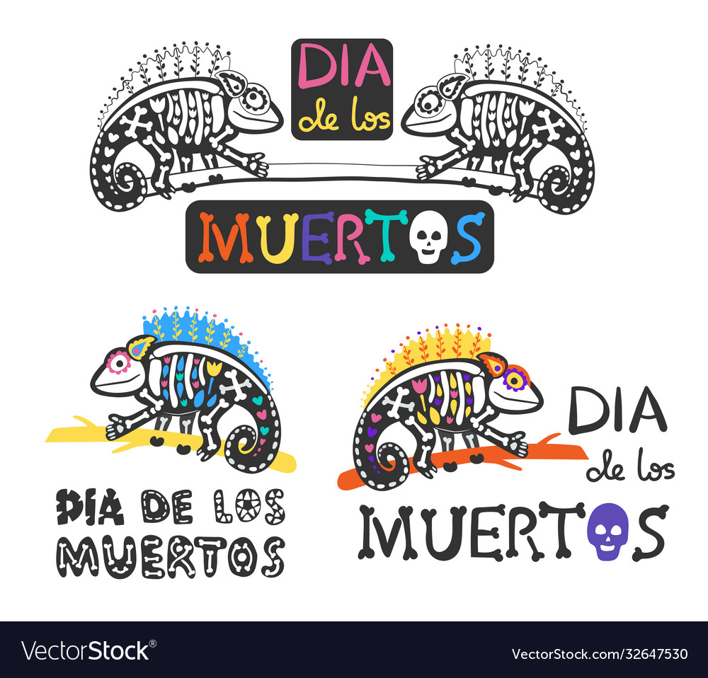 Dia de los Muertos Chameleons