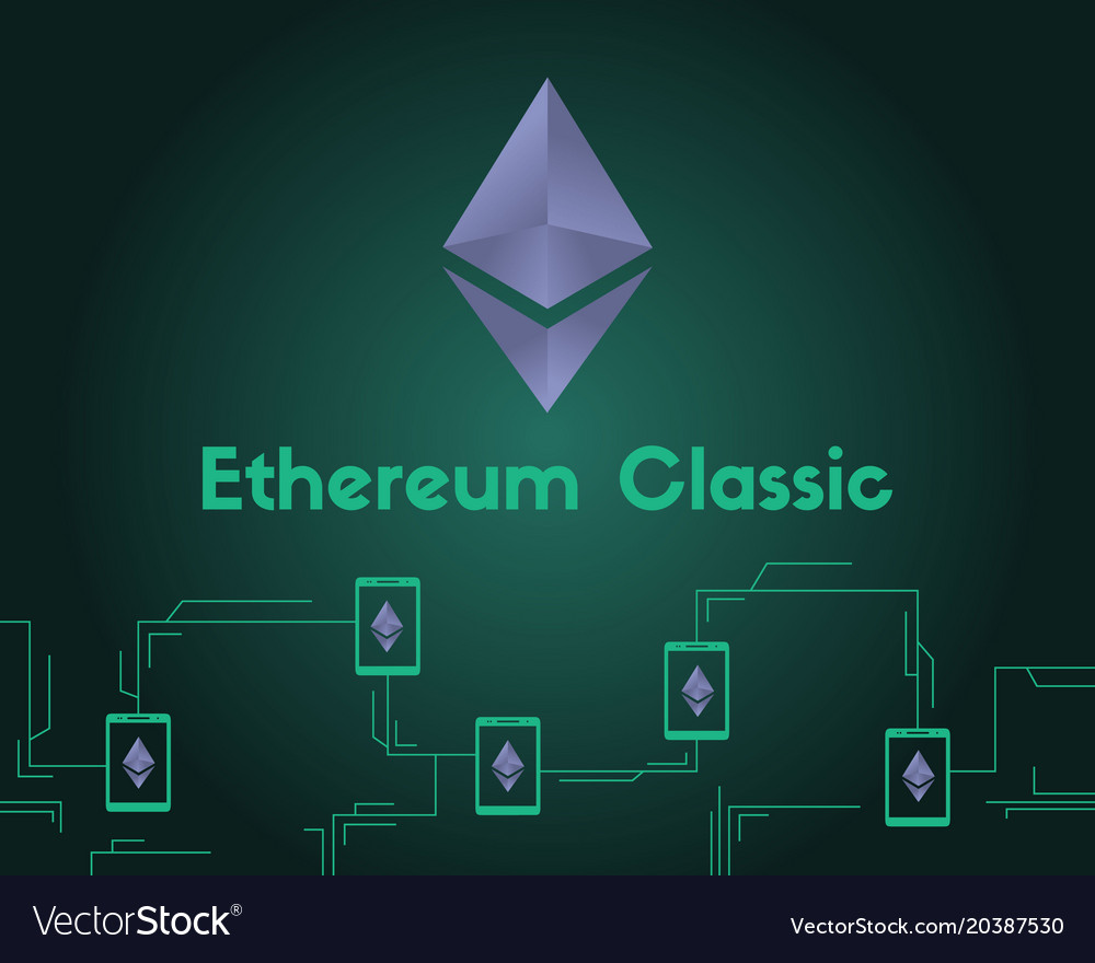Ethereum classic blockchain connected background