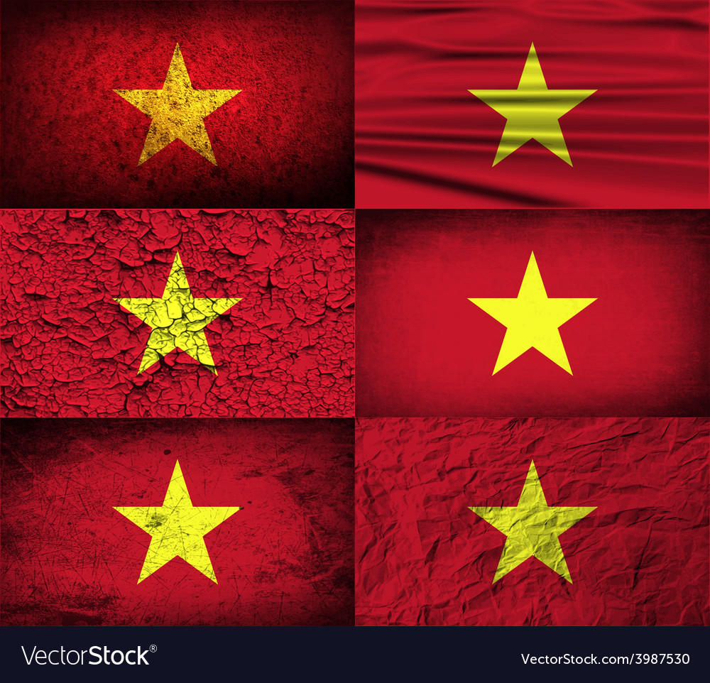 Flag of vietnam with old texture