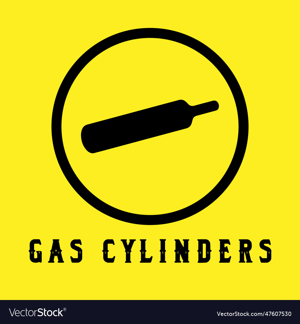 Gas cylinders symbol Royalty Free Vector Image