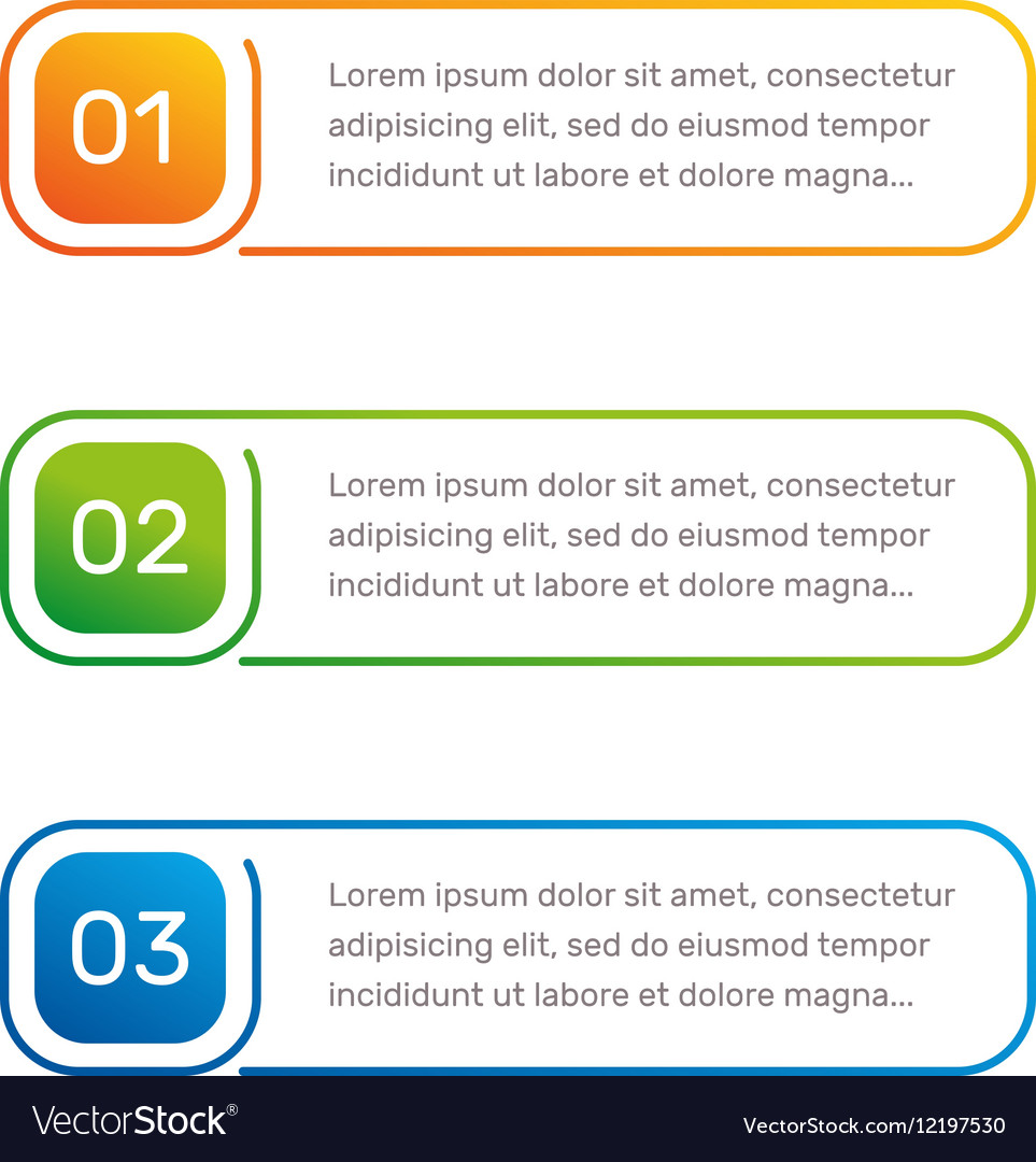Layout workflow outline colorful menu for app