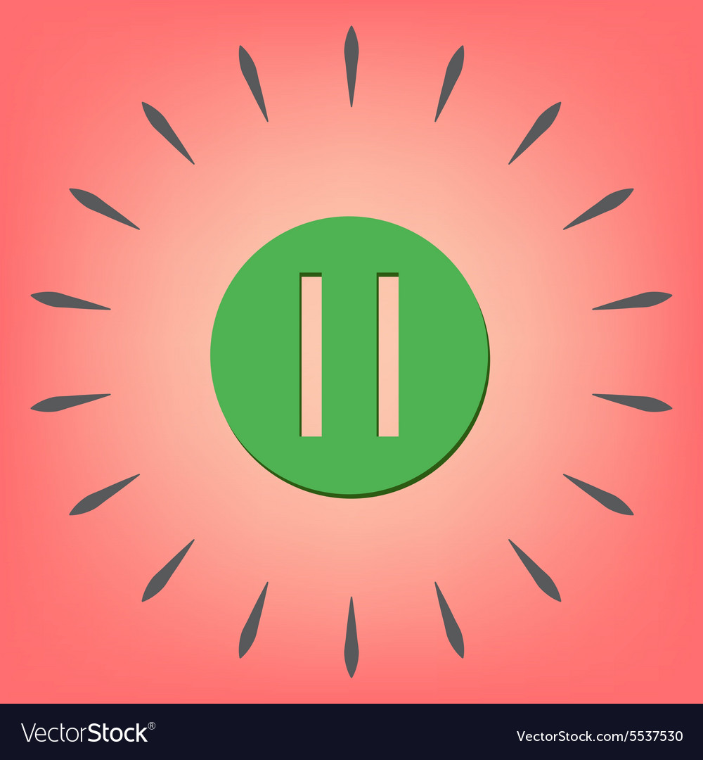 Pause sign web icon on background