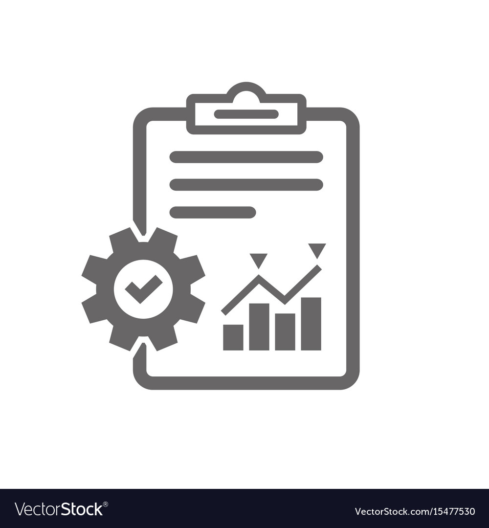 Project Report Icon - Document & Cog