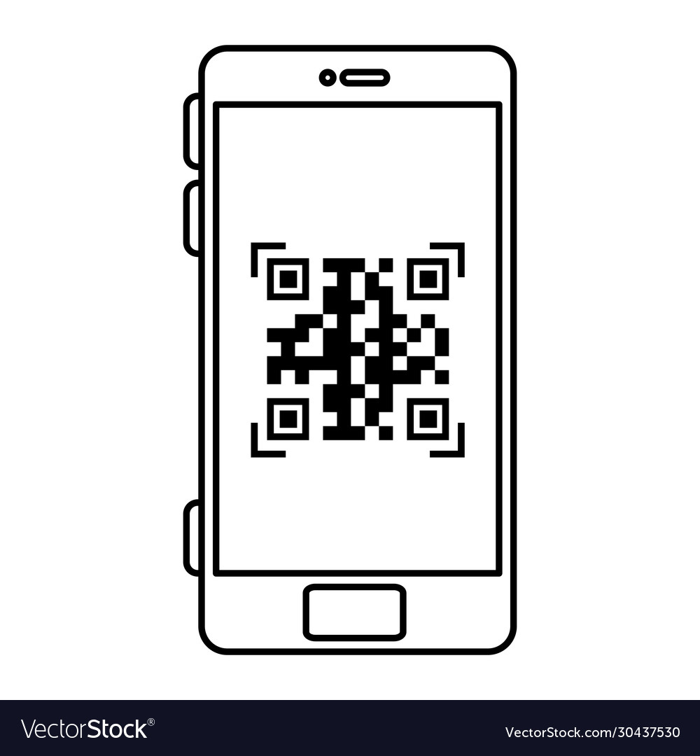 Qr code inside smartphone design
