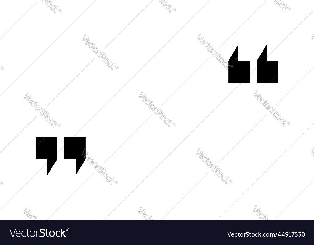 Quote icon quotation mark for speech and citation Vector Image