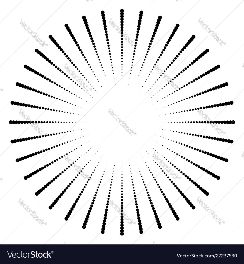 Radial - radiating lines burst element circular