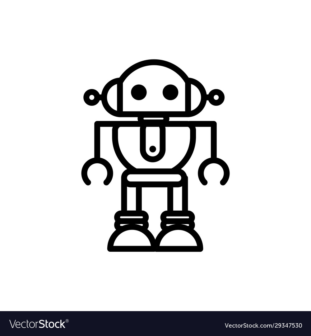 Robot automated mechanism character artificial vector image Robot automated mechanism character artificial