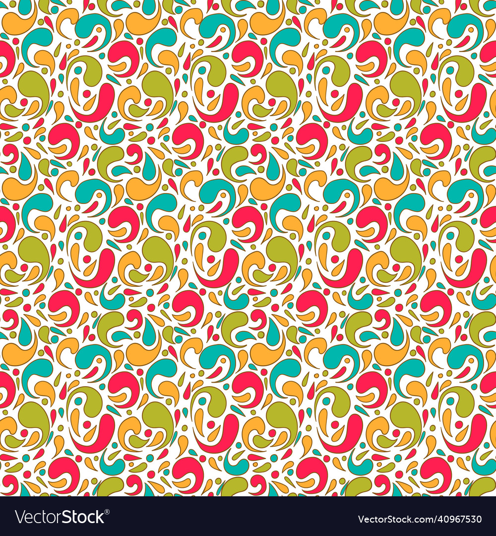 Seamless pattern with cartoon color