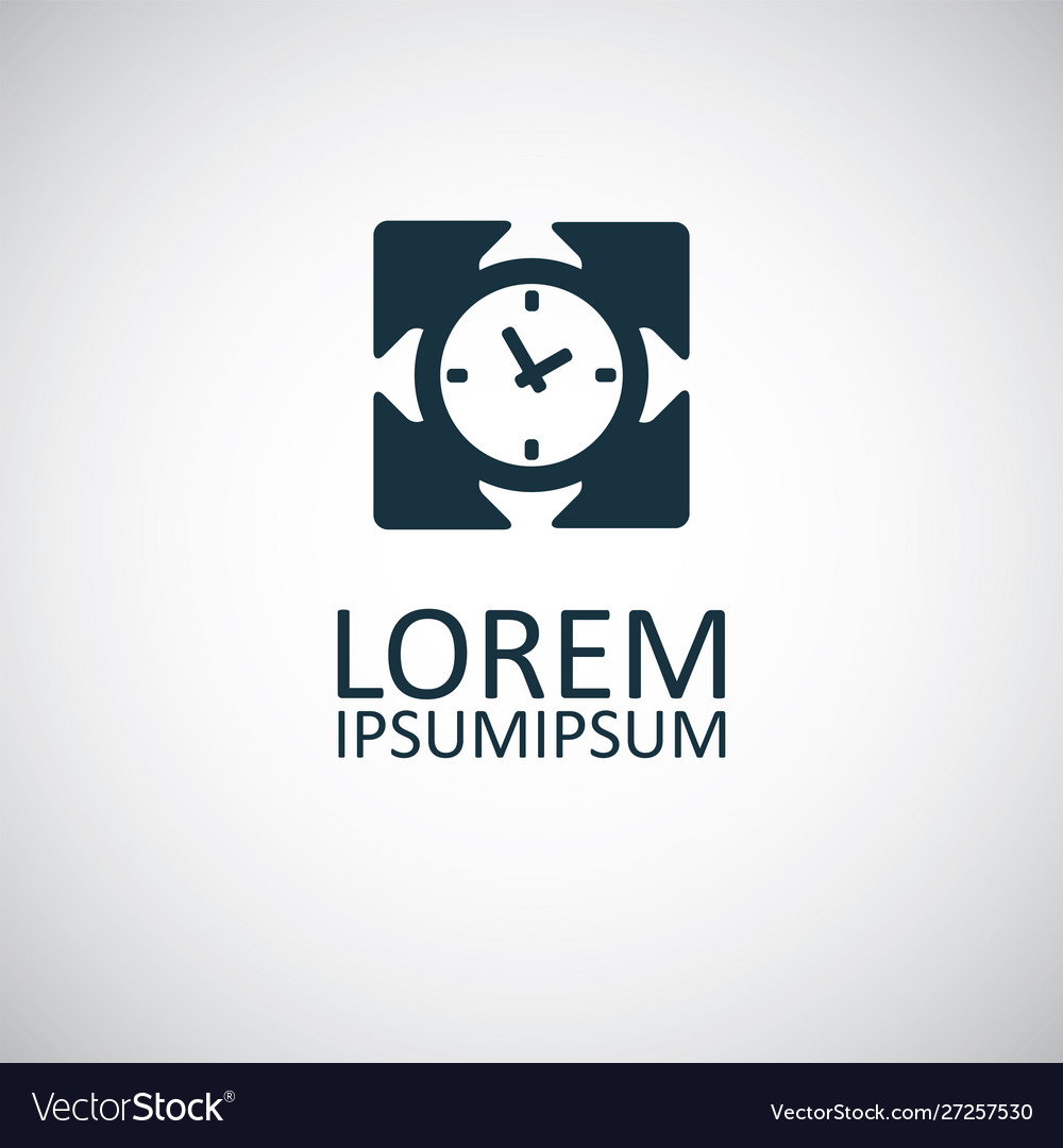 Time arrows icon for web and ui on white