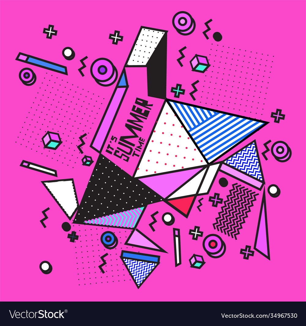 Triangle geometric forms for summer design event