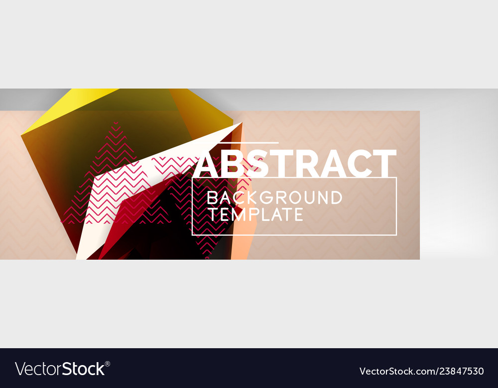 Triangular 3d geometric shapes composition vector image Triangular 3d geometric shapes composition