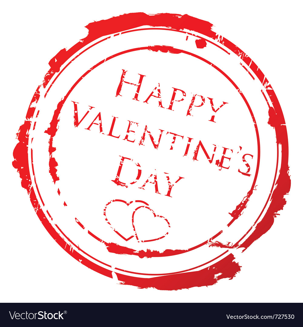 Valentine's Day Rubber Stamp