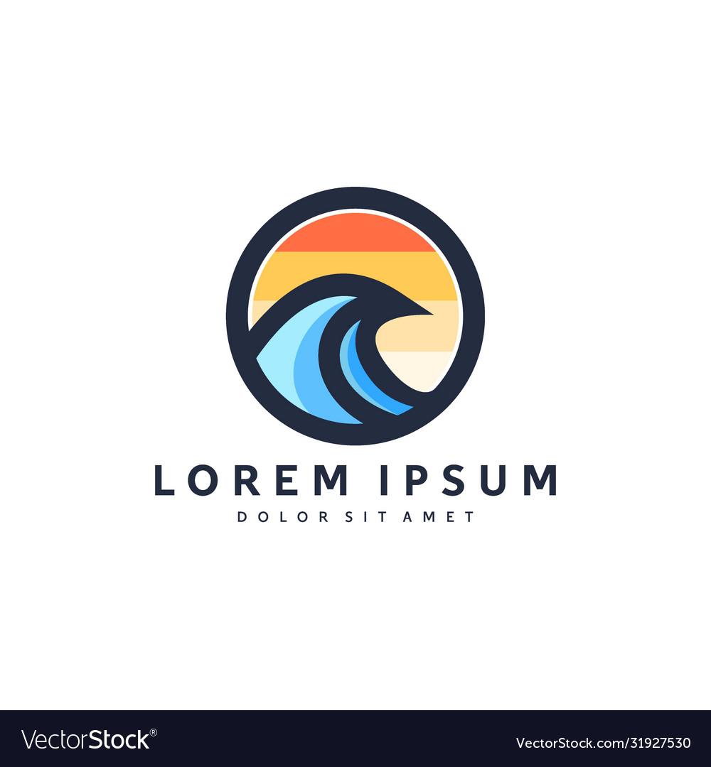 Waves logo design modern templates