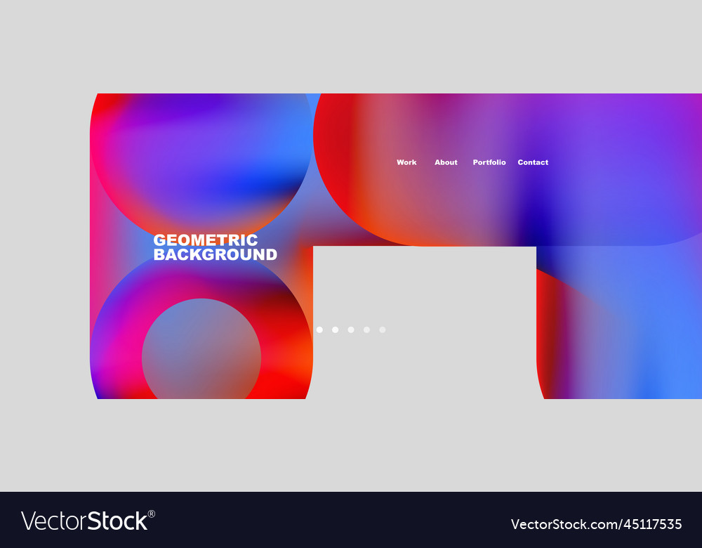 Abstract circles and round shapes landing page