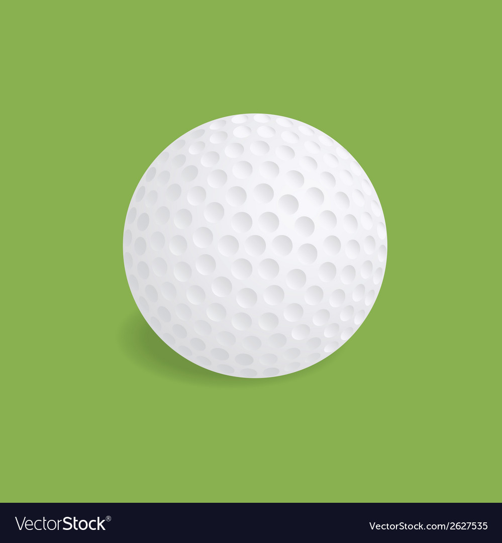 Abstract golf ball on a green background Vector Image