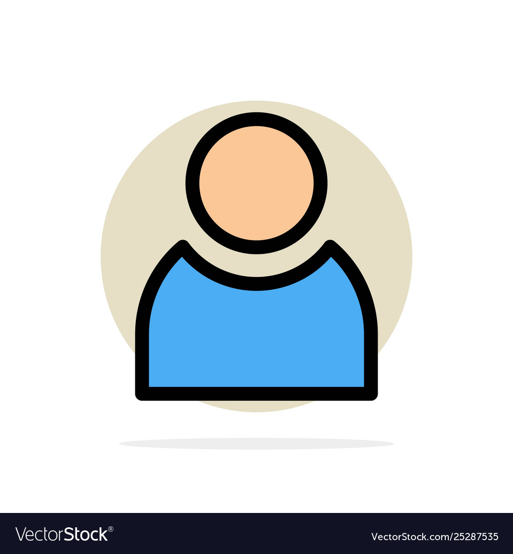 Avatar user basic abstract circle background flat Vector Image Avatar user basic abstract circle background flat