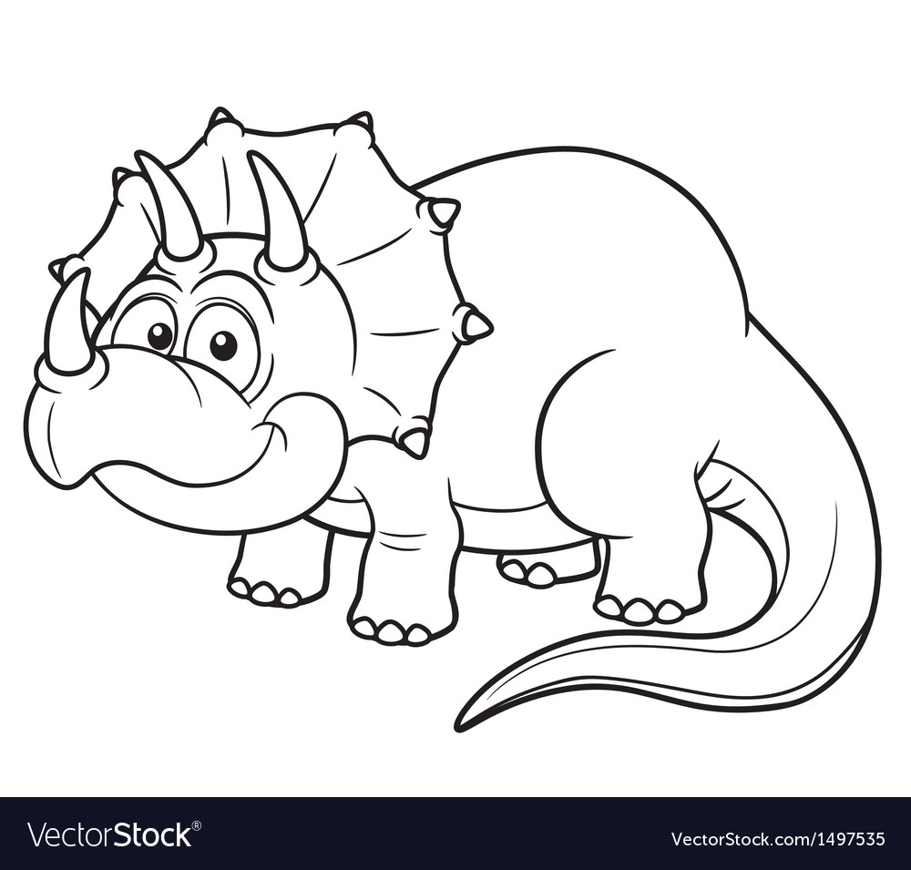 Cartoon dinosaur Royalty Free Vector Image - VectorStock