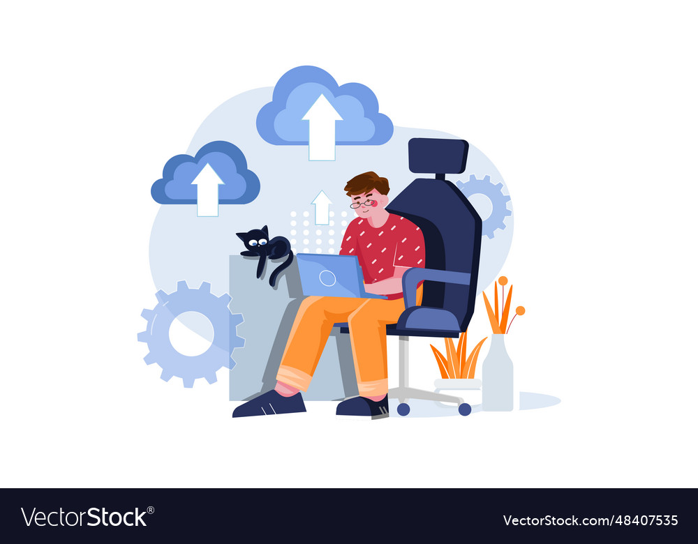 Cloud uploading Vector Image Cloud uploading
